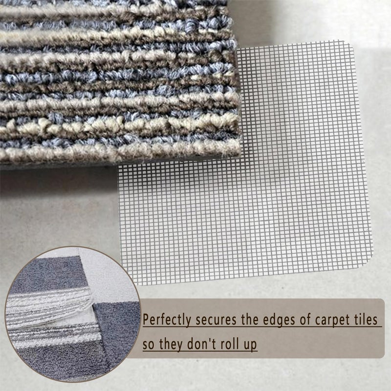 Aetherix Carpet Tile Tape, 4" x 4"Carpet Square Adhesives Tabs That Creates a Floating Floor 125 tabs per Pack - Image 4